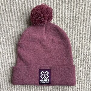 X Games Aspen 2024 Red Knit Beanie Hat Cap OFSM Extreme Sports Winter